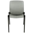 LeisureMod Murray Mid-Century Modern Dining Side Chair in Black Set of 4