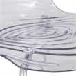 LeisureMod Astor Modern Rain Drop Design Dining Chair in Clear Set of 2