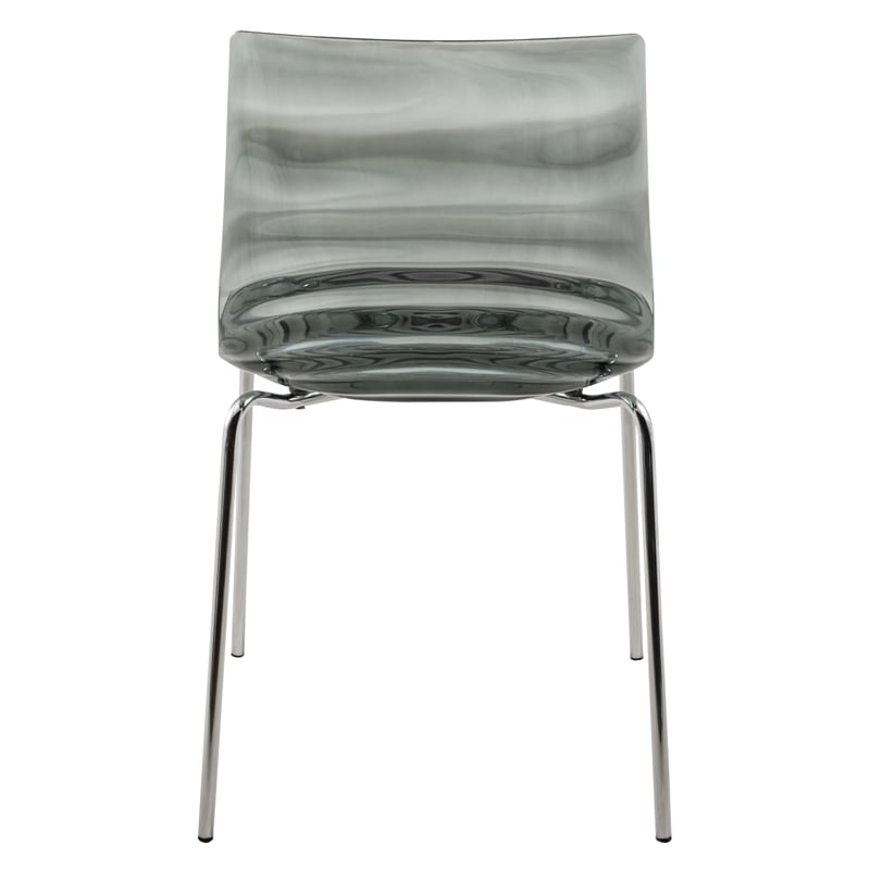 LeisureMod Astor Modern Rain Drop Design Dining Chair in Black