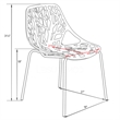 LeisureMod Modern Asbury Dining Side Chair With Chromed Legs in Purple Set of 2