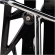 LeisureMod Modern Asbury Dining Side Chair With Chromed Legs in Black Set of 4