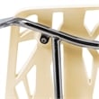 LeisureMod Modern Asbury Dining Side Chair With Chromed Legs in Cream