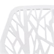 LeisureMod Modern Asbury Dining Side Chair With Chromed Legs in White Set of 2