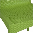 LeisureMod Modern Weave Mace Indoor Outdoor Dining Chair in Green Set of 4