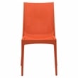 LeisureMod Modern Weave Mace Indoor Outdoor Dining Chair in Orange