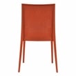 LeisureMod Modern Weave Mace Indoor Outdoor Dining Chair in Orange