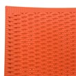 LeisureMod Modern Weave Mace Indoor Outdoor Dining Chair in Orange Set of 4