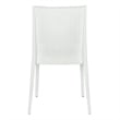 LeisureMod Modern Weave Mace Indoor Outdoor Dining Chair in White