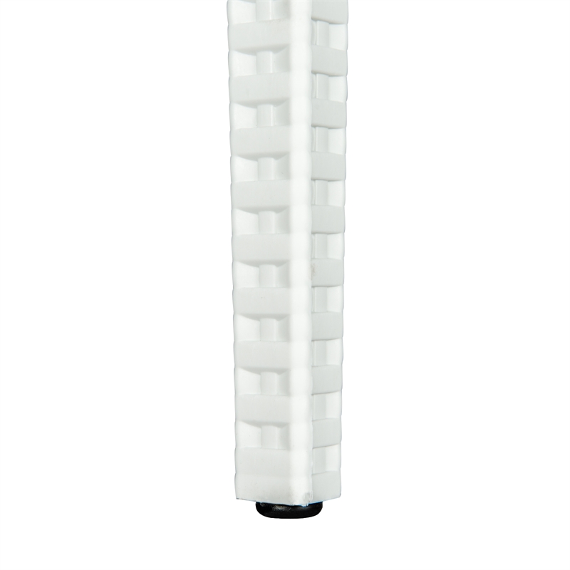 LeisureMod Modern Weave Mace Indoor Outdoor Dining Chair in White