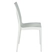 LeisureMod Modern Weave Mace Indoor Outdoor Dining Chair in White Set of 4