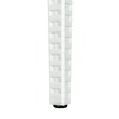 LeisureMod Modern Weave Mace Indoor Outdoor Dining Chair in White Set of 4