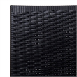LeisureMod Modern Weave Mace Indoor Outdoor Dining Armchair in Black Set of 4