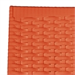 LeisureMod Modern Weave Mace Indoor Outdoor Dining Armchair in Orange Set of 2