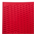 LeisureMod Modern Weave Mace Indoor Outdoor Dining Armchair in Red Set of 4