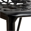 LeisureMod Devon Modern Indoor Outdoor Aluminum Dining Chair in Black Set of 2
