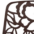 LeisureMod Devon Modern Indoor Outdoor Aluminum Dining Chair in Brown Set of 4