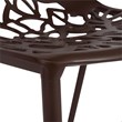 LeisureMod Devon Modern Indoor Outdoor Aluminum Dining Chair in Brown Set of 4