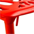 LeisureMod Devon Modern Indoor Outdoor Aluminum Dining Chair in Red Set of 2
