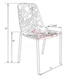 LeisureMod Devon Modern Indoor Outdoor Aluminum Dining Chair in Red Set of 2