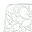 LeisureMod Devon Modern Indoor Outdoor Aluminum Dining Chair in White Set of 2