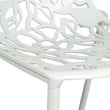 LeisureMod Devon Modern Indoor Outdoor Aluminum Dining Chair in White Set of 2