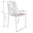 LeisureMod Devon Modern Indoor Outdoor Aluminum Dining Chair in White Set of 2
