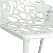 LeisureMod Devon Modern Indoor Outdoor Aluminum Dining Chair in White Set of 4