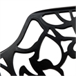 LeisureMod Devon Modern Indoor Outdoor Aluminum Dining Armchair Black