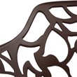 LeisureMod Devon Modern Indoor Outdoor Aluminum Dining Armchair Brown
