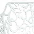 LeisureMod Devon Modern Indoor Outdoor Aluminum Dining Armchair White