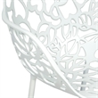 LeisureMod Devon Modern Indoor Outdoor Aluminum Dining Armchair White