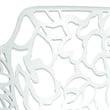 LeisureMod Devon Modern Indoor Outdoor Aluminum Dining Armchair White Set of 2