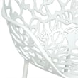 LeisureMod Devon Modern Indoor Outdoor Aluminum Dining Armchair White Set of 2