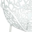 LeisureMod Devon Modern Indoor Outdoor Aluminum Dining Armchair White Set of 4
