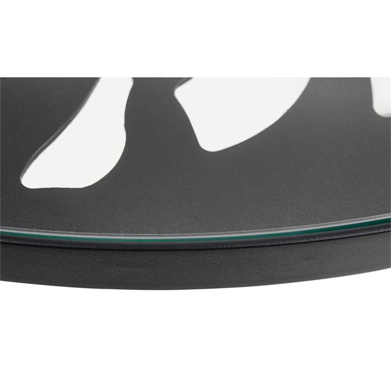 LeisureMod Devon Modern Glass Top Aluminum Base Outdoor 31.1