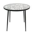 LeisureMod Devon Modern Glass Top Aluminum Base Outdoor 31.1