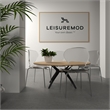 LeisureMod Oyster Dining Side Chair With Strong Metal Legs in Clear Set of 2