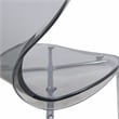 LeisureMod Oyster Dining Side Chair With Strong Metal Legs in Black Set of 2