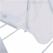 LeisureMod Modern Menno Acrylic Chrome Dining Folding Chair in Clear Set of 2
