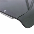 LeisureMod Modern Menno Acrylic Chrome Dining Folding Chair in Black Set of 2