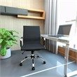 LeisureMod Harris Modern Faux Leather Executive Swivel Office Chair in Black