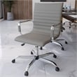 LeisureMod Harris Modern Faux Leather Executive Swivel Office Chair in Tan