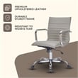 LeisureMod Harris Modern Faux Leather Executive Swivel Office Chair in Tan