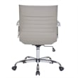 LeisureMod Harris Modern Faux Leather Executive Swivel Office Chair in Tan