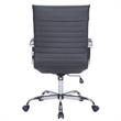 LeisureMod Harris High Back Leatherette Executive Swivel Office Chair in Black