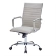 LeisureMod Harris High Back Leatherette Executive Swivel Office Chair in Tan