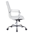 LeisureMod Harris High Back Leatherette Executive Swivel Office Chair in White