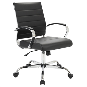 leisuremod benmar modern faux leather executive swivel office chair