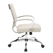 LeisureMod Benmar Modern Leatherette Executive Swivel Office Chair in Tan