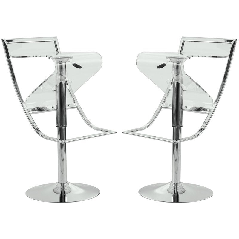 adjustable acrylic bar stools